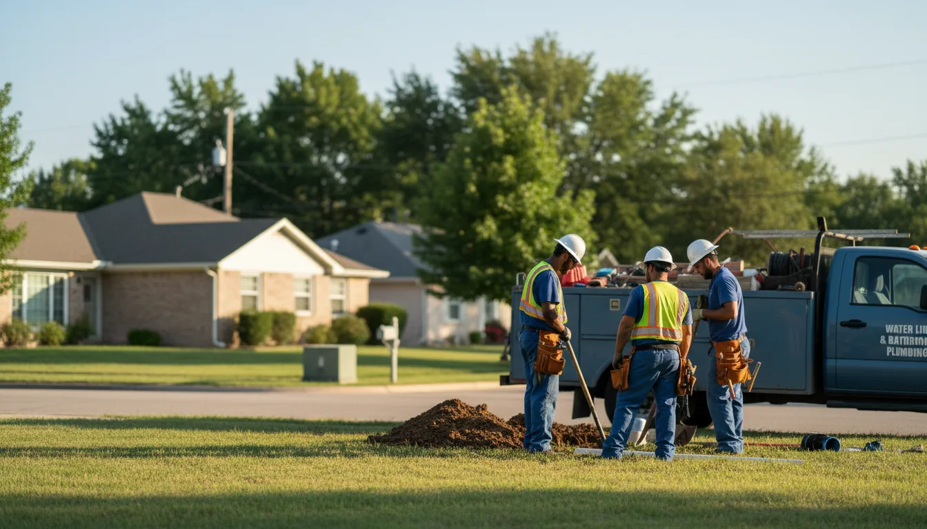 Residential water line and bathroom plumbing service in Statesboro, GA